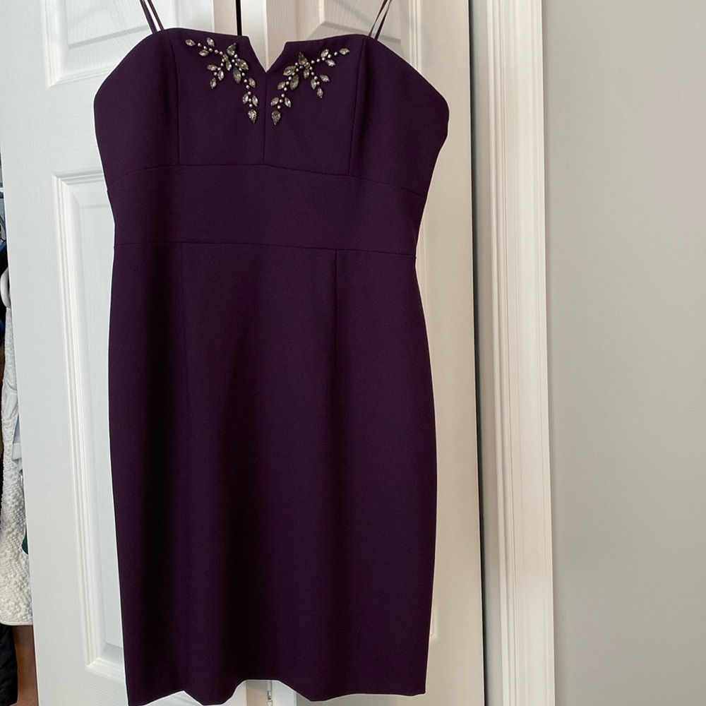 Strapless maxandcleo dress in plum worn once